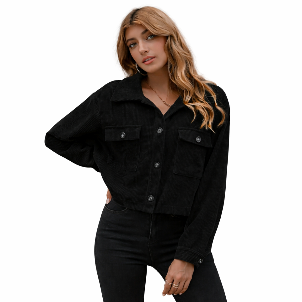 new european and american fashion corduroy shirt jackets in stock women's clothing